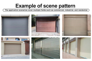 Porte de <span class=keywords><strong>garage</strong></span> à enroulement moderne en acier inoxydable automatisée, résistance au vent supérieure, protection contre les intrusions - Product Image 4