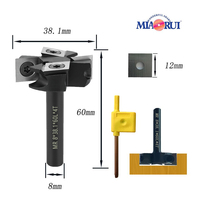 Fraise de surfaçage Miaorui pour planches de surf, 38,1 mm, fraise à lisser les plaques CNC, plaquettes en carbure YG8, acier allié 40CrMoTi, queue de 8 mm