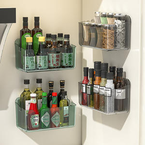 Boîte de rangement murale rectangulaire pour cuisine, sans perçage, pour épices, ail, gingembre et condiments, organisateur domestique - Product Image 2