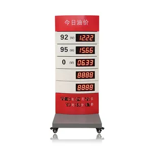 Jhering工場新デザイン卸売2.3インチ桁赤色ガス価格スクリーンディスプレイ