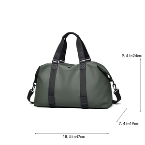 2025 New Cross-Border Large Capacity Sports Gym <b>Bag</b> for <b>Men</b> Solid Color Textured <b>Shoulder</b> Tote <b>Bag</b> with Polyester Lining - Product Image 1