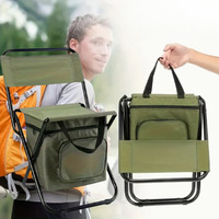 Sac de rangement multifonctionnel, dossier confortable, chaise de pêche robuste en acier de 16 mm, chaise de camping d'extérieur