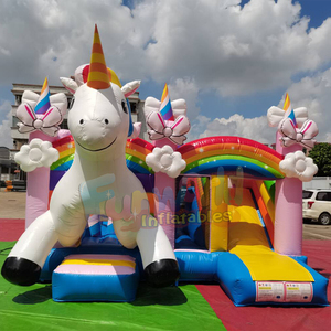 Château gonflable et toboggan pour enfants, licorne gonflable, pour extérieur - Product Image 5