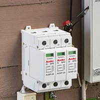 Dispositif de protection contre les surtensions modulaire Aoelec AUSP-20 pour rail DIN (SPD) 3P certifié CE IP20 10kA avec boîtier PA66 résistant au feu