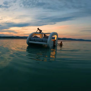 8 אדם חשמלי סולארית מופעל מתנפחים קטמרן סירות עם מנוע חשמלי בית מתנפחים סירה - Product Image 5