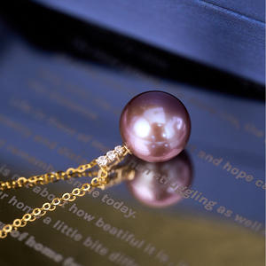 จี้ไข่มุกไดอาน่าทอง 18K สร้อยคอ Edison พร้อมไข่มุกสีขาวออสเตรเลียขนาด 11-12 มม. ประเภทสินค้า DIY - Product Image 4