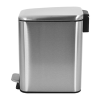 Poubelle de merde pour chien à l'extérieur Poubelle de déchets de chien de chat en métal de 1.32 gal avec couvercle Conteneur de déchets d'extérieur avec pédale Poubelle de merde