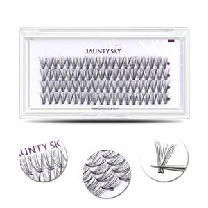 Cils en grappe Jaunty Sky Hot Melt Root 10D 20D 30D 40D pour un look audacieux et magnifique, kits d'extensions de cils DIY - Product Image 1