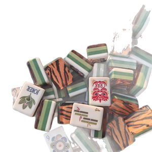 4 Layer Inner Print Acrylic American Mahjong Tiles, Tiger Pattern US Mahjong Set - Product Image 5