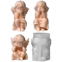 Early Riser Little Angel Aroma therapie Kerze Silikon form DIY Baby handgemachte Seife Werkzeug Gips Ornamente Werkzeug Kuchen Werkzeuge
