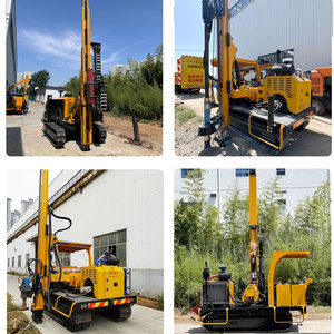 Machine de piquage de pieux solaires hydrauliques pour projets de construction d'énergie verte, haute efficacité, hauteur de piquage de 6 m - Product Image 3