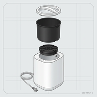 Broyeur de déchets organiques écologique, composter électrique à décomposition rapide en 24 heures, pour usage domestique, 0,5 HP, Multigrind