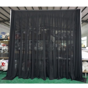 Aluminum black <b>backdrop</b> <b>stand</b> pipe and drape for wedding booth - Product Image 6