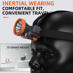 1200mAh /500mAh容量LEDヘッドライトUSB充電ケーブル付きロングシューティングヘッドランプLED炭鉱ランプ高輝度 - Product Image 2