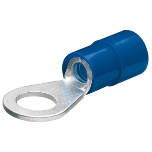 Terminales de 4 mm con Ojales de Nailon Azul, Aislados, de Cobre Estañado, 105C, 600 V - Product Image 1