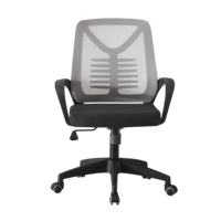 Chaise de bureau ergonomique en maille, pivotante et réglable, avec support lombaire