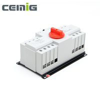 Commutateur de transfert automatique Cemig (ATS) 2P monophasé triphasé SMGQ1-63M avec contrôle par liaison incendie
