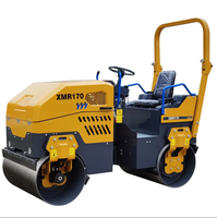 Compacte rouleuse routière à double tambour XMR170 de 1,7 tonne avec soupape de vibration et moteur en promotion