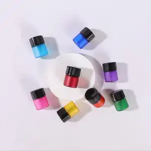 cheap price 1ml 1/4 dram frost Red orange yellow green cyan blue purple powder colorful Glass Essential Oil Vial