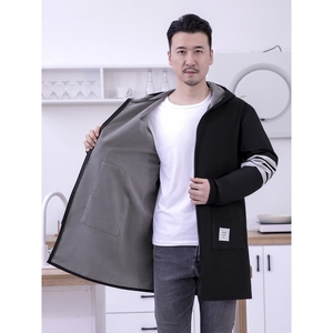 Delantales de Cocina Personalizados de Tela Impermeable, Delantal de Cocina con Cuello para Hombre, Delantales de Cocina Negros <span class=keywords><strong>Mexicanos</strong></span> para Restaurante - Product Image 3