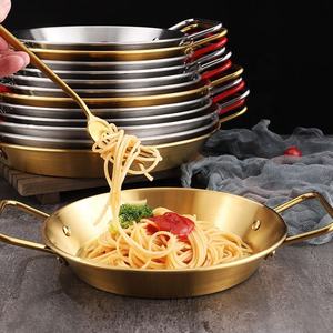 Platos de cena duraderos de acero inoxidable, 30 cm, paellera - Product Image 1