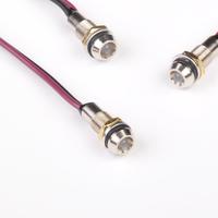Luces indicadoras TOOWEI IP67 a prueba de agua 0-220V 20mA 6mm Led indicador de señal de Metal piloto Luz de tablero con cable