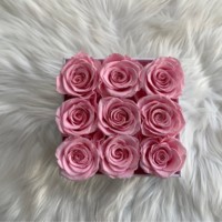 Cadeau de Noël Loverbay, roses éternelles, fleurs préservées, roses éternelles en gros, roses éternelles dans une boîte carrée