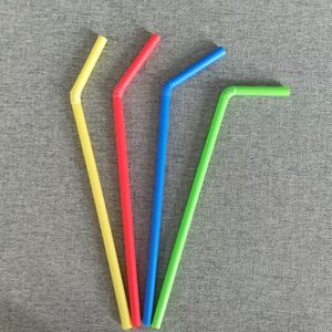 6mm 200mm PLA Paille Bendy colorée Accessoires de barre en plastique PLA biodégradables <span class=keywords><strong>pour</strong></span> les fêtes <span class=keywords><strong>Pailles</strong></span> compostables Boissons - Product Image 5
