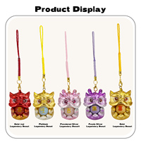 Boîte Mystère Lucky Lion : Pendentif Énergétique Bénédiction de la Bête Auspicieuse, Breloque de Sac à Dos Cartoon, Accessoires de Décoration pour Voiture