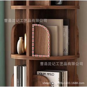 Customized <b>Rotating</b> Bookshelf Multi Functional Floor Standing <b>Storage</b> <b>Rack</b> For Home Living Room Study Decorative Shelf - Product Image 5