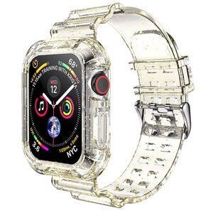 Eraysun <span class=keywords><strong>Bracelet</strong></span> en silicone de haute qualité pour <span class=keywords><strong>Apple</strong></span> <span class=keywords><strong>Watch</strong></span> 40/41mm 44/45mm <span class=keywords><strong>Bracelet</strong></span> de sport de couleur fluorescente transparente pour iwatch 4/5 - Product Image 6