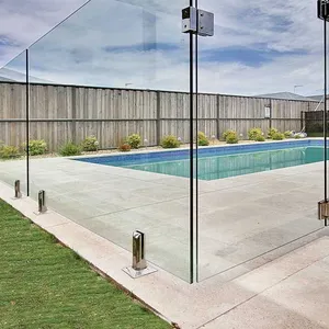 للبيع سلامة سياج بناء 8x8 واضح الزجاج المقسى رخيصة بوابة حمام السباحة لوحات