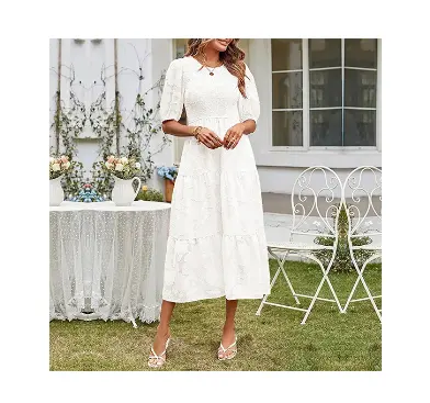 White Sexy Hollow Out Lace Dress 2023 Ladies Designer gowns for women sexy dresses women night