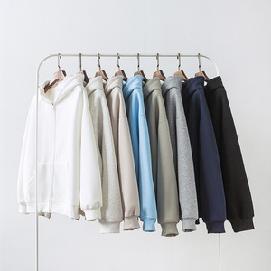 Unisex Tùy Chỉnh Zip Hoodie Heavyweight Dày Lông Cừu Bông Quá Khsize In Không Có Sợi Lỏng Phù Hợp Với Drop Shoulder Cho Mùa Đông - Product Image 1