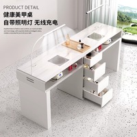 Prix spécial pour célibataire double personne chinois Ensemble de chaises de table économique léger de luxe multifonctionnel en marbre ongles Style crème