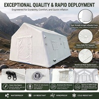 Tente médicale gonflable portable commerciale OEM ODM pour clinique mobile, projet de secours, installation rapide, imperméable à toutes les intempéries, en PVC