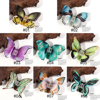 11cm mode papillon acrylique fille pince à cheveux impression papillons requin pince cheveux griffe en gros tempérament queue de cheval pince