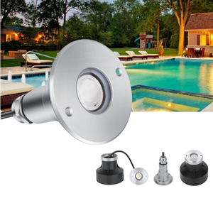 <span class=keywords><strong>Luminaire</strong></span> LED encastré pour piscine, <span class=keywords><strong>extérieur</strong></span>, IP68, acier inoxydable 316, blanc chaud, encastré, rond, pour terrasse, éclairage souterrain - Product Image 1