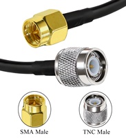 Adaptateur d'extension de câble coaxial SMA vers TNC RG58 50 Ohm à faible perte