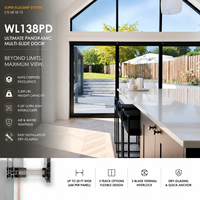 Porte coulissante en aluminium Deyu 138, style minimaliste moderne, certifiée NAFS, double vitrage panoramique, insonorisation, idéale pour les centres commerciaux et les hôtels
