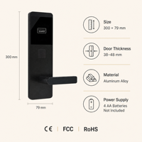 Sistema de Cerradura Electrónica para Hotel de Alta Calidad, Cerradura Inteligente con Tarjeta de Proximidad RFID y Software de Gestión Gratuito