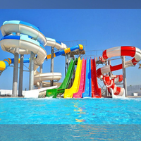 Jeux aquatiques amusants pour parcs aquatiques, glissades aquatiques en fibre de verre et acier de nouvelle conception, longue durée de vie, pour usage commercial intérieur/extérieur