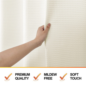 <span class=keywords><strong>Rideau</strong></span> de salle de bain de luxe prêt à l'emploi <span class=keywords><strong>rideau</strong></span> de douche en <span class=keywords><strong>tissu</strong></span> imperméable gaufré lourd pour salle de bain et baignoires hôtel spa - Product Image 6