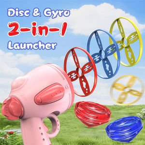 Promotion Classique Disque Volant Jouet pour Enfants En Plastique <span class=keywords><strong>Toupie</strong></span> <span class=keywords><strong>avec</strong></span> Lumière Clignotant Gyroscope Rotatif Gyro Lanceur <span class=keywords><strong>Pistolet</strong></span> - Product Image 2