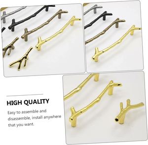 <b>Gold</b> Twig <b>Pulls</b> Branch Zinc Alloy Decorative Cabinet Wardrobe Furniture Door <b>Drawer</b> Knobs <b>Pulls</b> Handles Hardware - Product Image 4