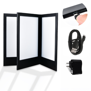 酒店餐厅酒吧定制可充电发光二极管菜单标牌支架聚氨酯皮革展示架 - Product Image 4