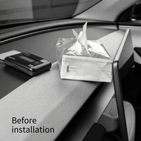 Boîte de rangement arrière en silicone pour Tesla Model 3 Highland Model Y Juniper, support de tableau de bord, plateau pour boîte à mouchoirs, panneau ECT
