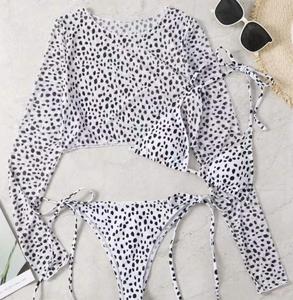 Bikini Sexy da donna 3 pezzi costume da bagno a maniche lunghe costumi da bagno Bikini Bikini - Product Image 3