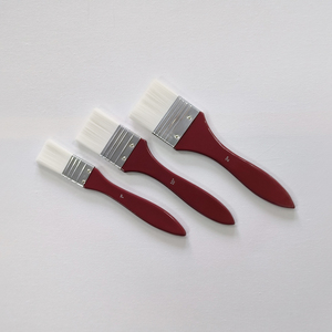 BOMEIJIA 1 ''1.5'' 2 ''pinceaux à manche rouge plat matériel de cheveux en Nylon pour appliquer la peinture acrylique <span class=keywords><strong>Gesso</strong></span> peinture peinture à l'huile aquarelle - Product Image 3