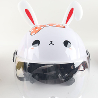 Casco de Motocicleta de Media Cara para Niños de Alta Calidad, Nuevo Protector de Fibra de Vidrio con Espejo, Accesorio de Protección Perfecto para Ciclismo Infantil